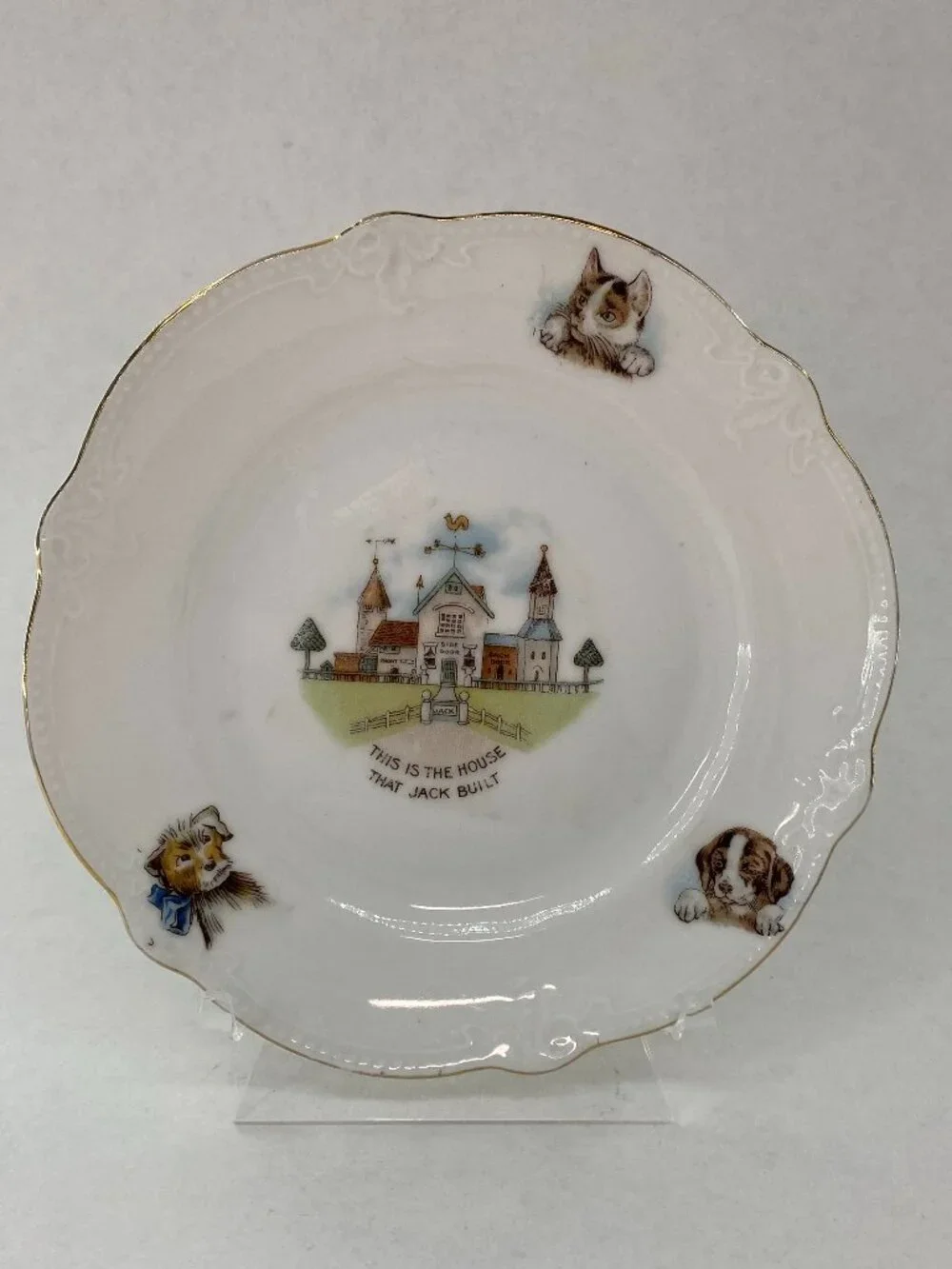 2 Antique Nursey Rhyme Plates 